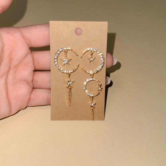 Boho moon earrings N891 - Picture 6 of 6